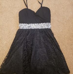 my michelle long sleeve party dress